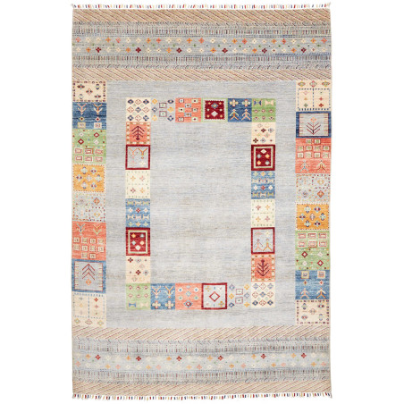 Rug Siva Pakistan 205x301 Light Blue Deep Blue