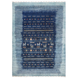 Rug Siva Pakistan 210x292 Navy Blue Light Blue