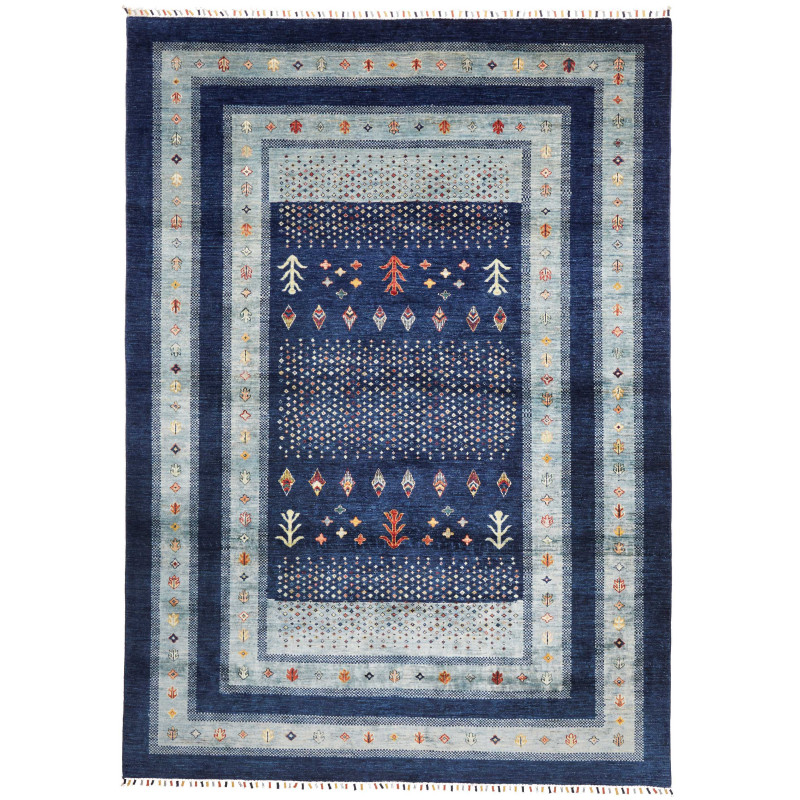 Rug Siva Pakistan 209x294 Deep Blue Light Blue
