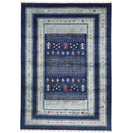Rug Siva Pakistan 209x294 Deep Blue Light Blue