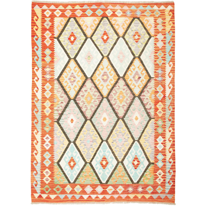 Hand Made Rug Kilim Afghanistan 176x243 Orange