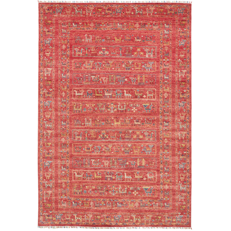 Rug Rubin Pakistan 202x297 Terracotta Red Ocher
