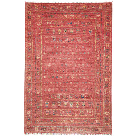 Rug Rubin Pakistan 200x301 Terracotta Red Gold