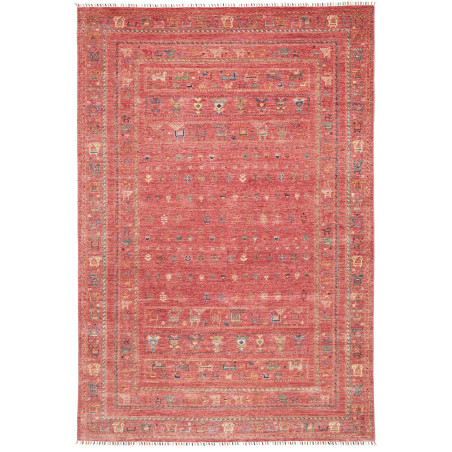 Rug Rubin Pakistan 198x290 Terracotta Red Blue
