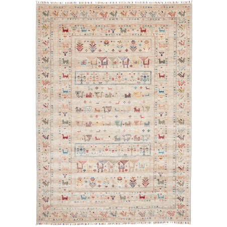 Rug Rubin Pakistan 169x238 Beige Red Blue Green