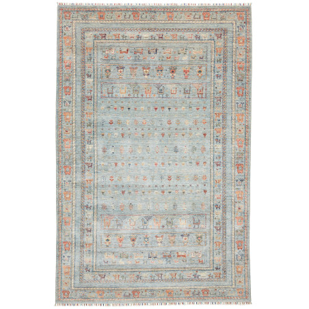 Rug Rubin Pakistan 196x305 Light Blue Terracott
