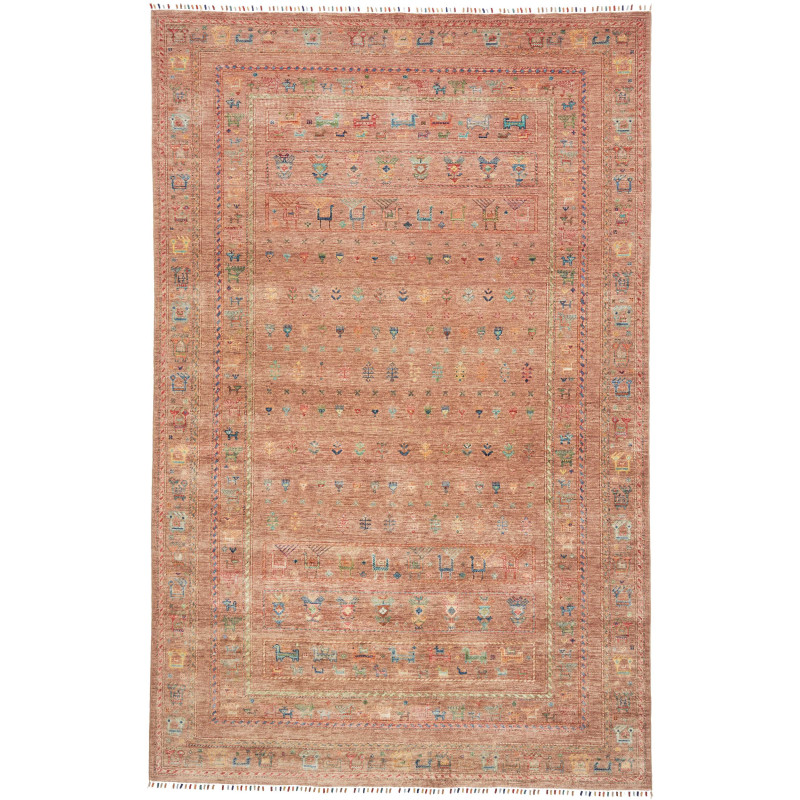 Rug Rubin Pakistan 197x309 Terracotta Brick Red