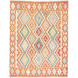 Hand Made Rug Kilim Afghanistan 156x198 Orange