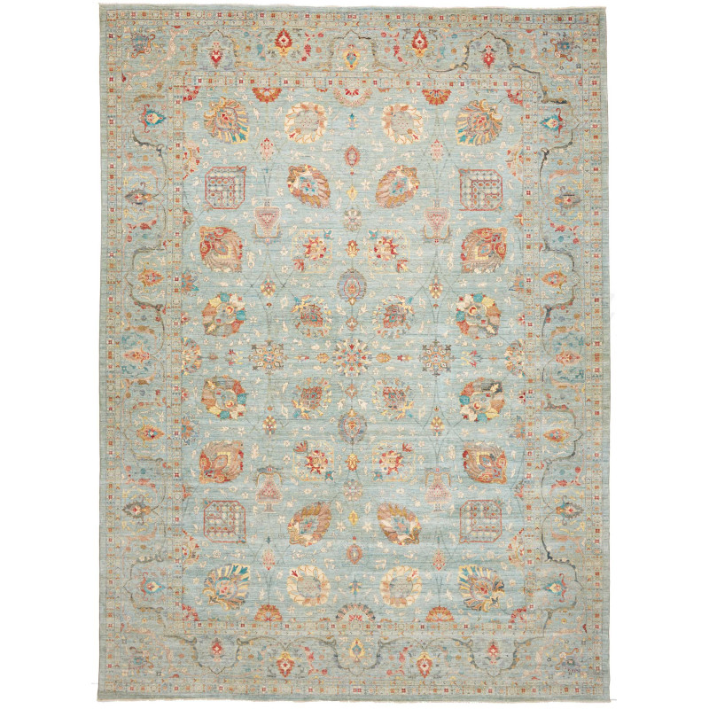 Rug Shahi Fine Pakistan 308x423 Muted Aqua Teal