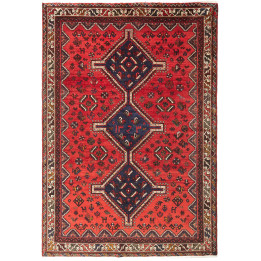 Hand Made Rug Shiraz Persia 170x248 Red Dark Bl
