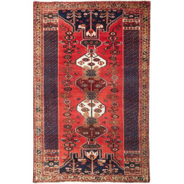 Hand Made Rug Shiraz Persia 163x260 Red Dark Bl