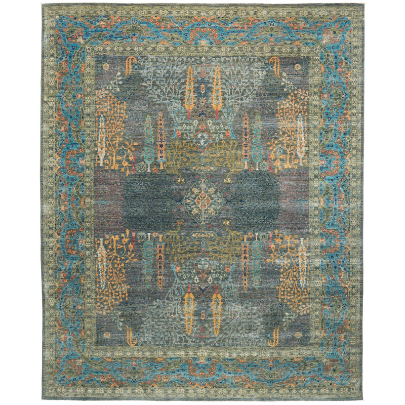 Rug Shahi Fine Pakistan 248x308 Teal Green Grey