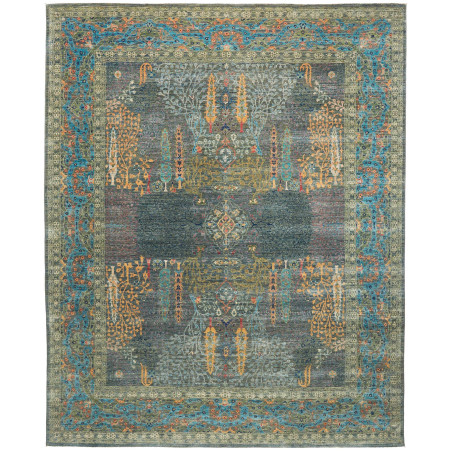Rug Shahi Fine Pakistan 248x308 Teal Green Grey