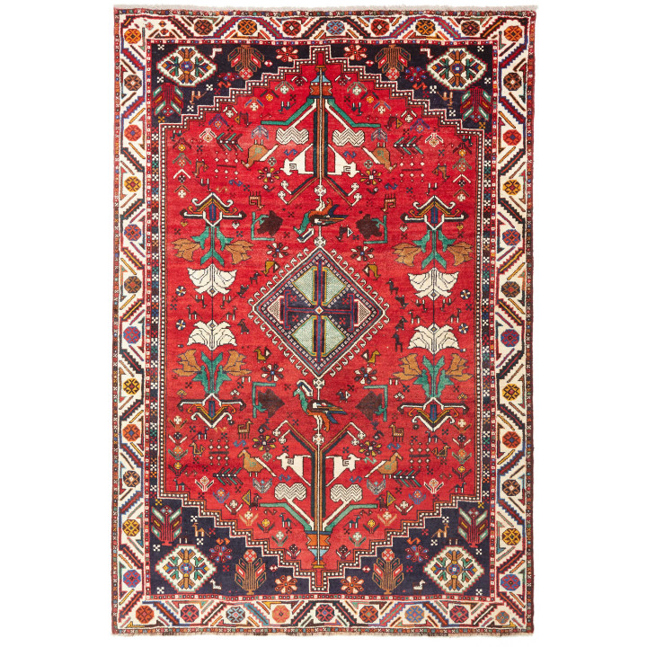 Tappeto Originale Shiraz Persia 175x260 Rosso B