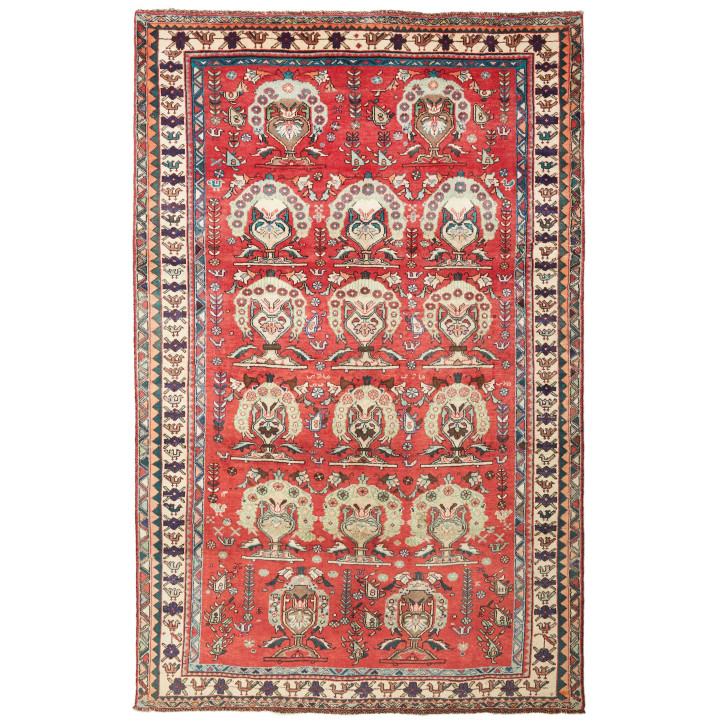 Tappeto Originale Shiraz Persia 155x240 Rosso B