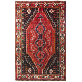 Hand Made Rug Shiraz Persia 160x248 Red Dark Bl