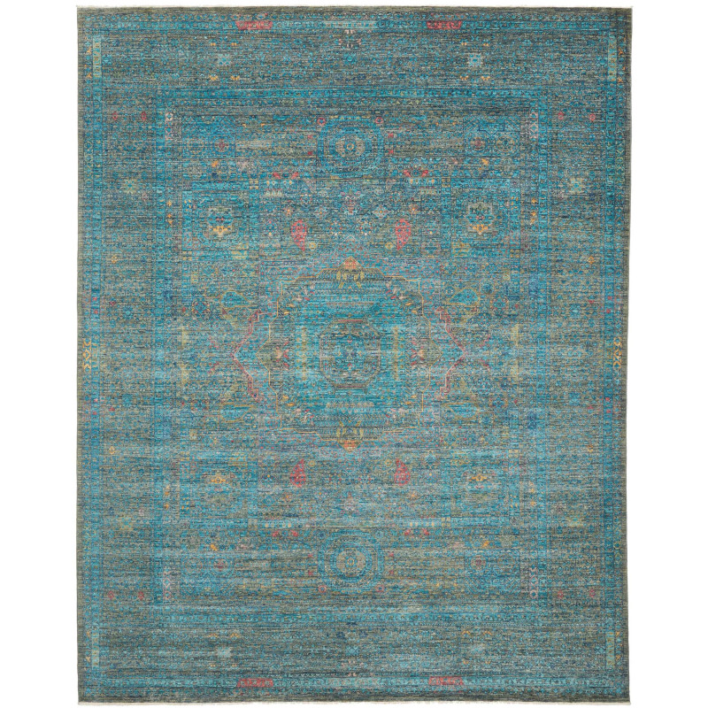 Rug Mamlouk Pakistan 247x307 Petrol Blue Faded