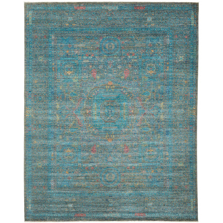 Rug Mamlouk Pakistan 247x307 Petrol Blue Faded