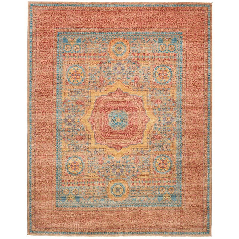 Rug Mamlouk Pakistan 249x310 Terracotta Blue Ye