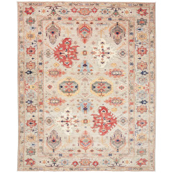 Rug Kazak Fine Pakistan 247x303 Grey Beige Red