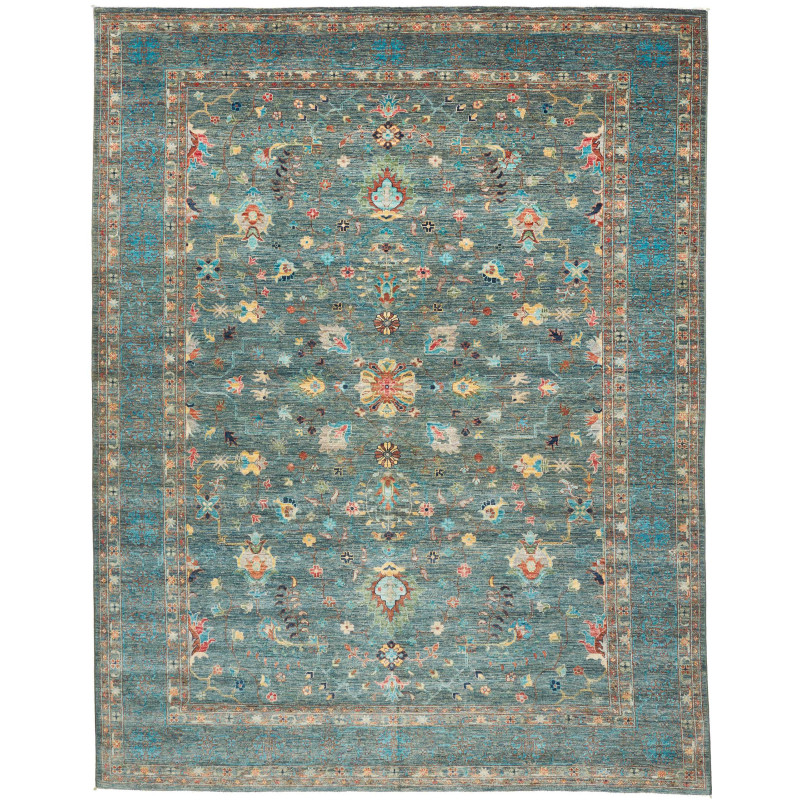 Rug Ziegler Fine Pakistan 246x311 Teal Blue Red