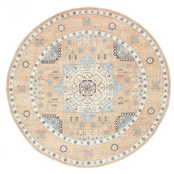 Rug Kazak Afghanistan 250x245 Peach Salmon Ligh