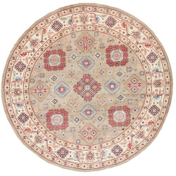 Rug Kazak Afghanistan 273x267 Beige Red Blue Cr