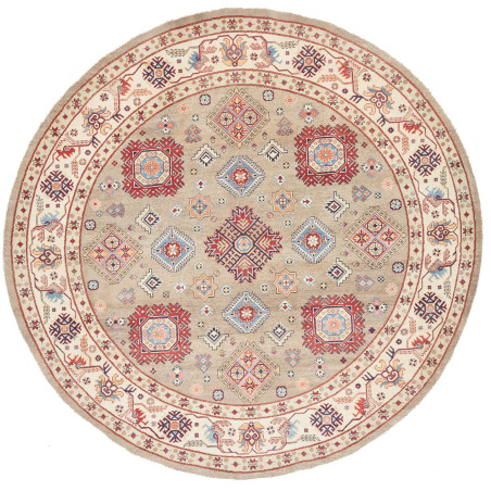 Rug Kazak Afghanistan 273x267 Beige Red Blue Cr