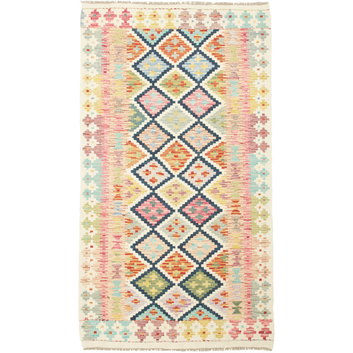 Hand Made Rug Kilim Afghanistan 104x188 Ivory M