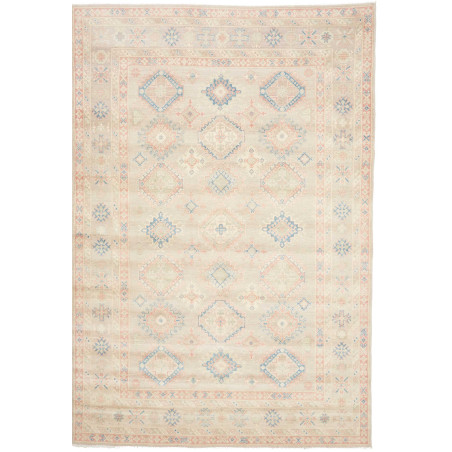 Rug Kazak Afghanistan 207x300 Beige Pale Pink D
