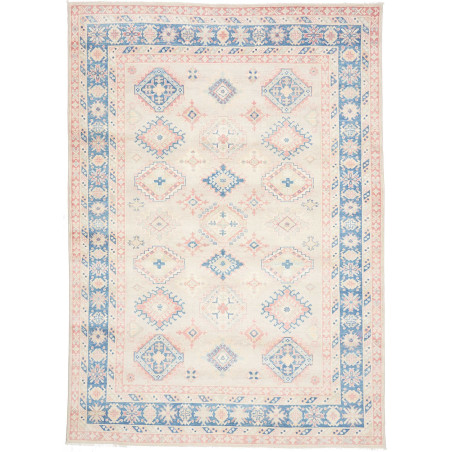 Rug Kazak Afghanistan 200x283 Cream Light Blue