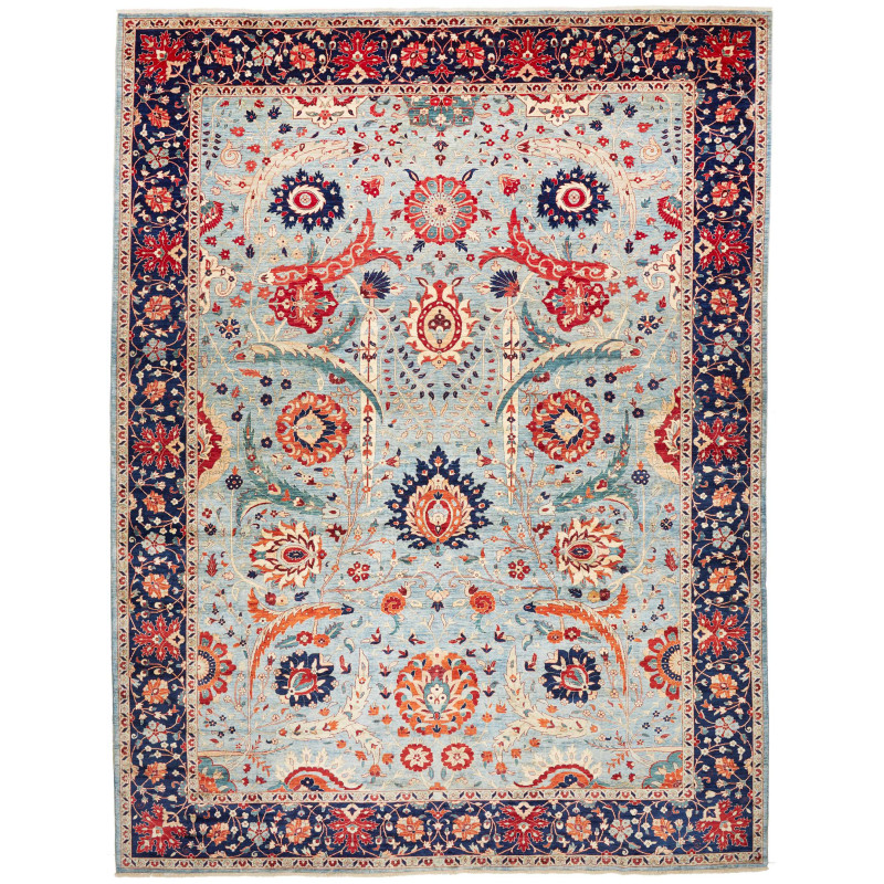 Rug Aryana Fine Pakistan 311x409 Sky Blue Navy