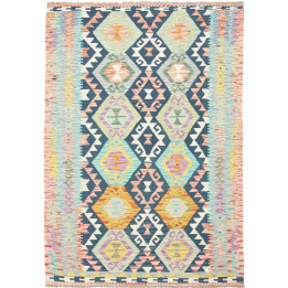 Tappeto Originale Kilim Afghanistan 129x179 Blu