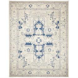 Rug Kazak Afghanistan 308x400 Ivory Blue