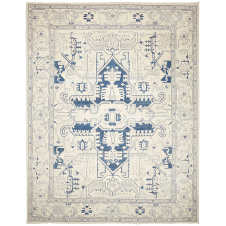 Rug Kazak Afghanistan 308x400 Ivory Blue