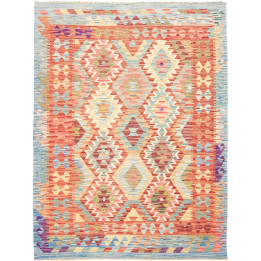 Hand Made Rug Kilim Afghanistan 138x182 Red Lig