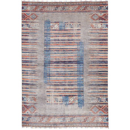 Rug Siva Pakistan 207x297 Gray Blue Orange Crea