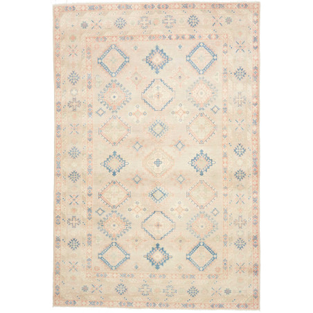 Rug Kazak Afghanistan 207x306 Beige Blue Peach