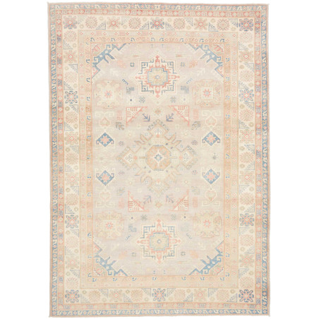 Rug Kazak Afghanistan 200x285 Light Grey Beige