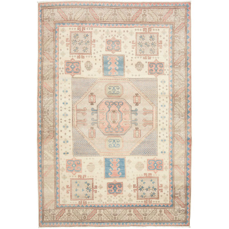 Rug Kazak Afghanistan 211x308 Cream Offwhite Li