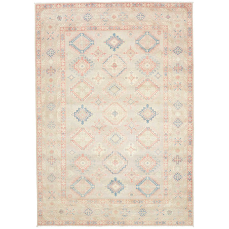 Rug Kazak Afghanistan 208x296 Beige Cream Paste