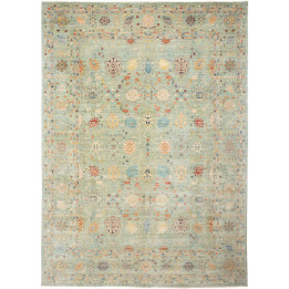 Hand Made Rug Floralia Pakistan 272x378 Sage Gr