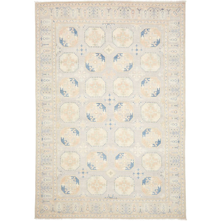 Rug Kazak Afghanistan 205x297 Light Grey-beige