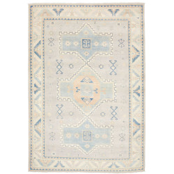 Rug Kazak Afghanistan 186x270 Light Grey Dusty