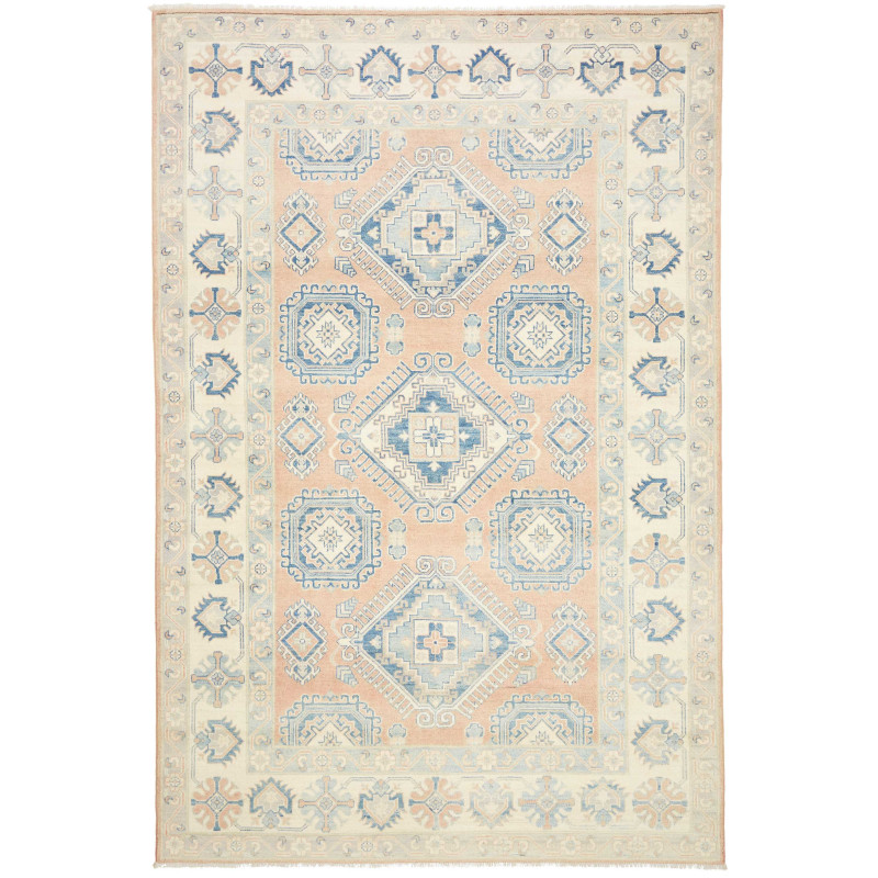 Rug Kazak Afghanistan 197x299 Peach Cream
