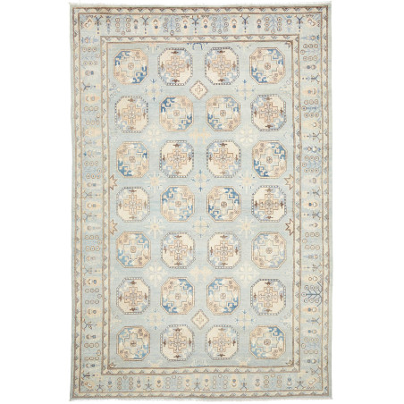 Rug Kazak Afghanistan 196x301 Light Blue Beige