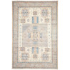 Rug Kazak Afghanistan 211x315 Cream Dusty Blue