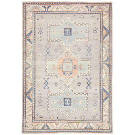 Rug Kazak Afghanistan 189x278 Grey-lavender Lig