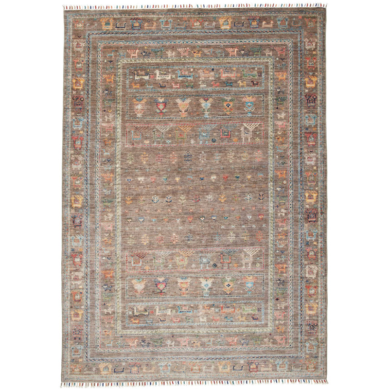 Rug Rubin Pakistan 168x238 Taupe Brown Multicol