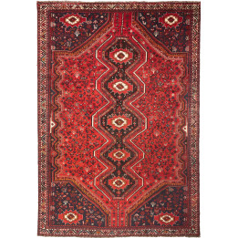 Hand Made Rug Shiraz Persia 235x337 Red Dark Bl
